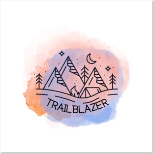 Watercolor Trailblazer Posters and Art